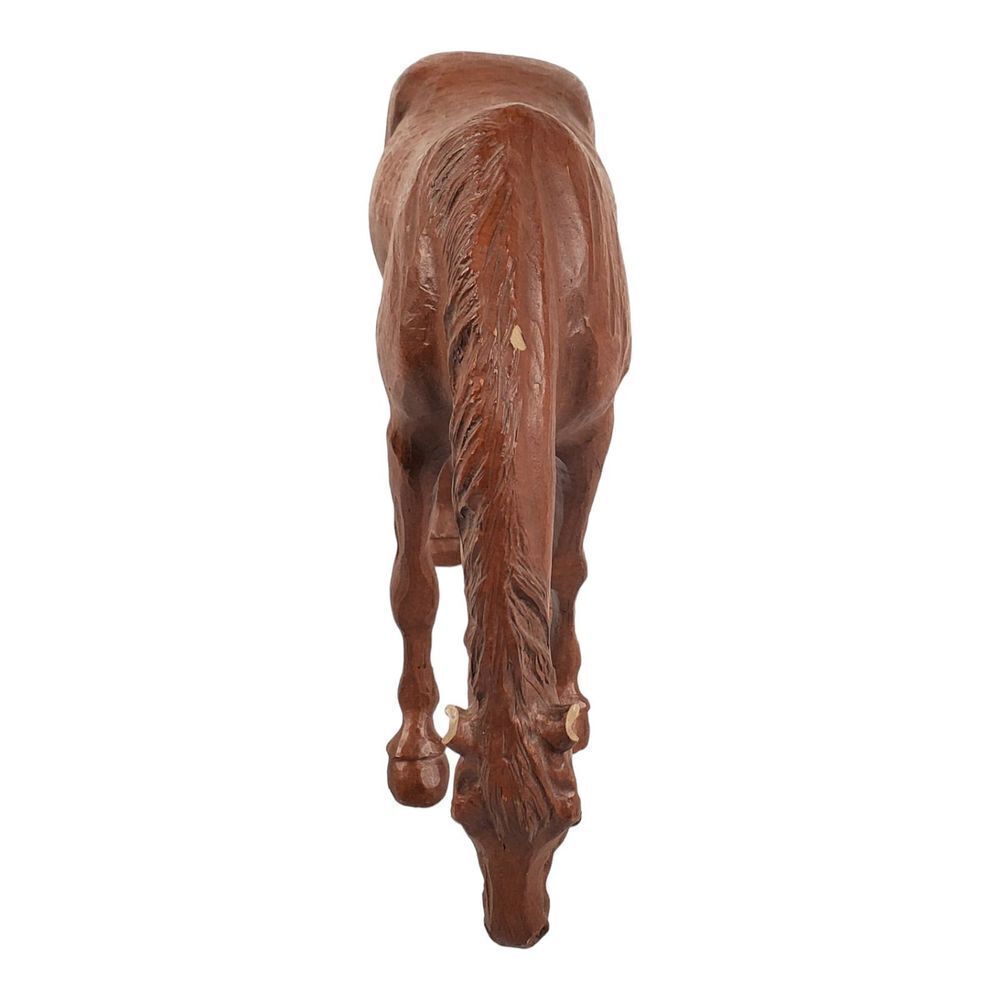 Vintage Red Mill Horse Sculpture Handcrafted Brown Standing Figurine Foal USA - Picture 6 of 10